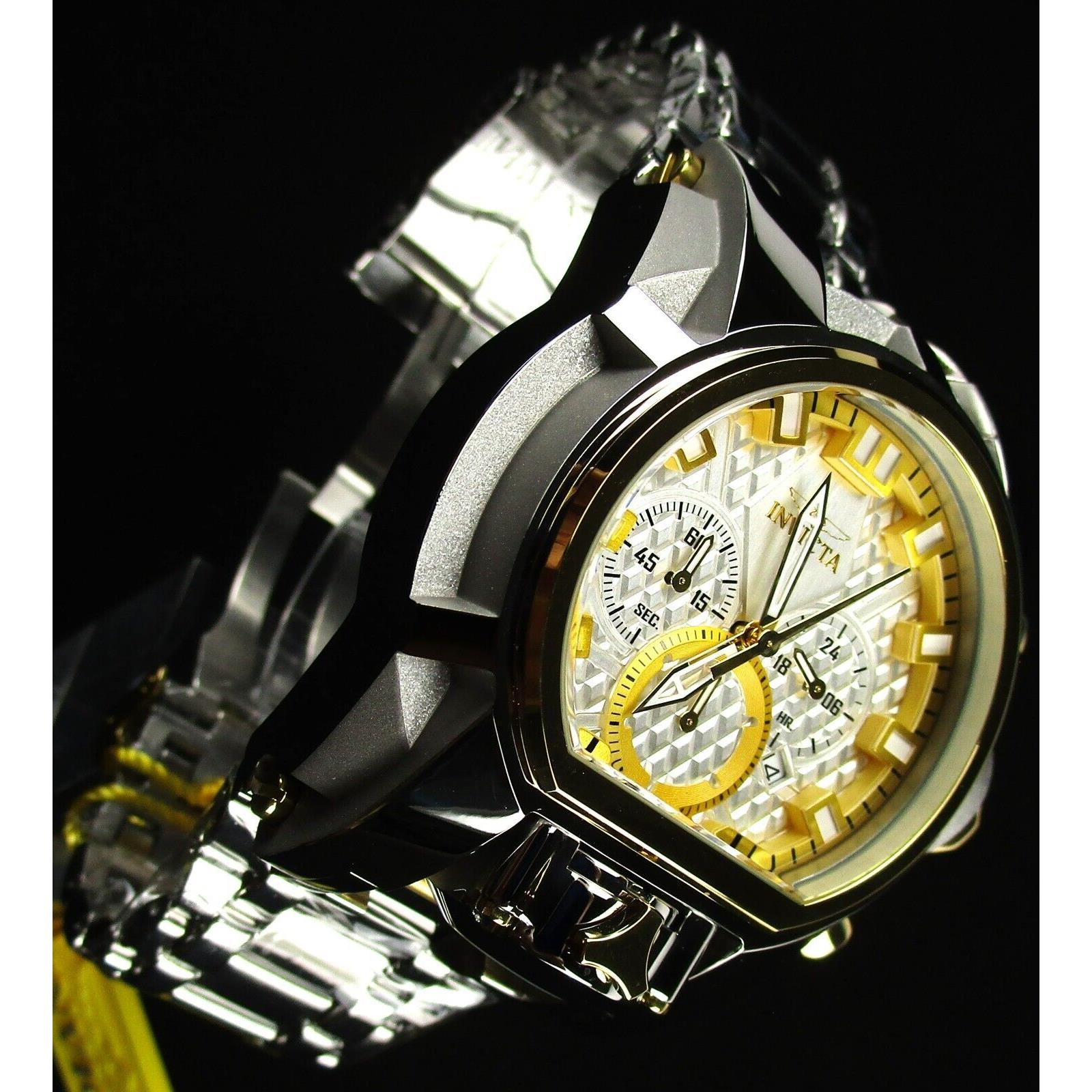Invicta watch  - Silver w/Gold Tone Accents Dial, Polished Stainless Steel Band, Steel & Gold Tone Bezel