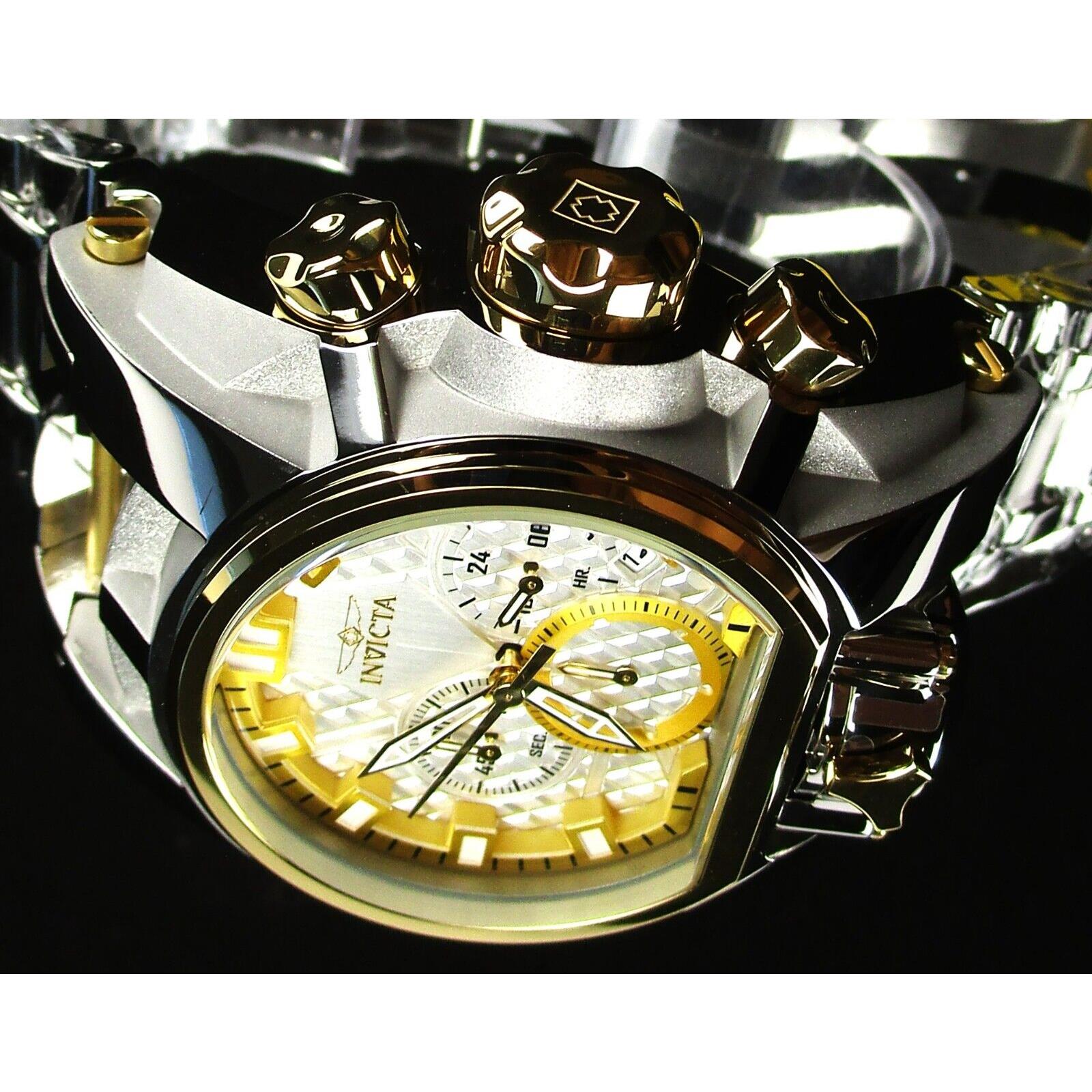 Invicta watch  - Silver w/Gold Tone Accents Dial, Polished Stainless Steel Band, Steel & Gold Tone Bezel