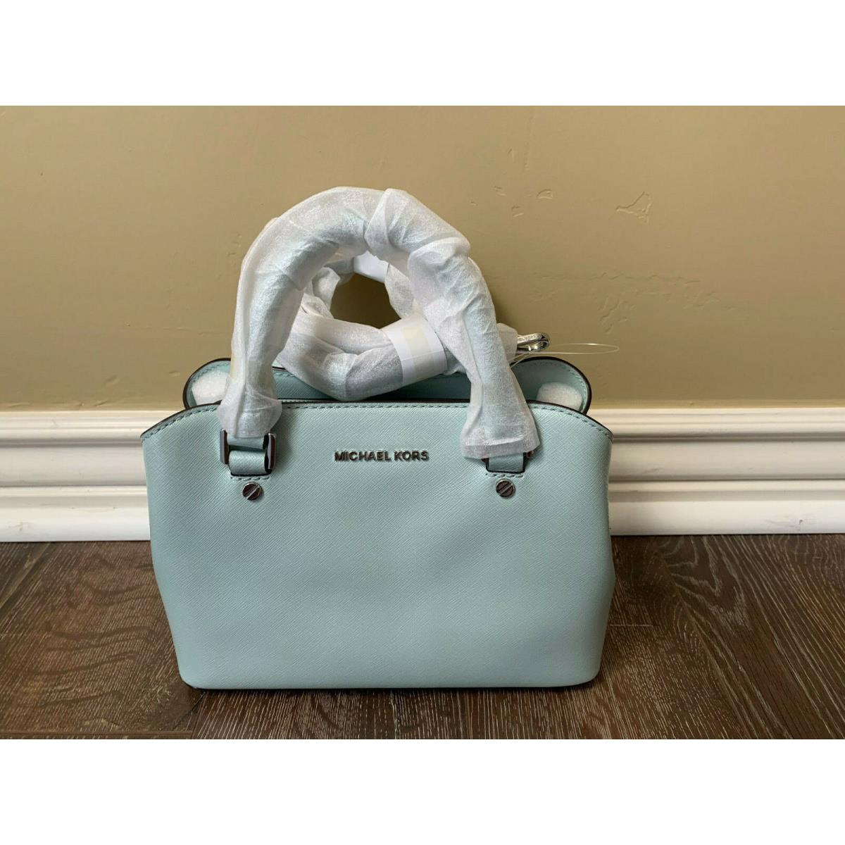 Savannah small saffiano leather satchel hot sale