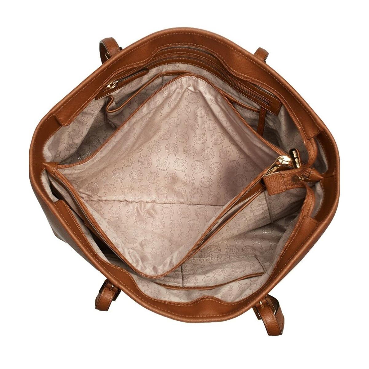 Michael Kors Medium Top-zip Leather Multifunction Tote Luggage Acorn Gold