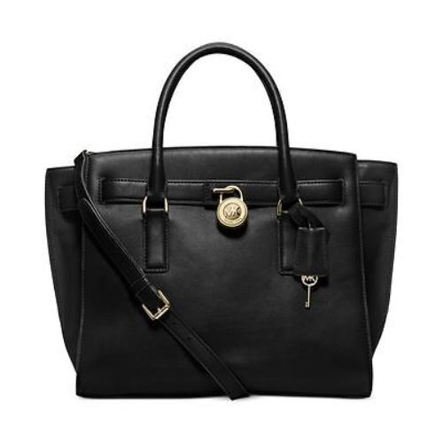 Kors Hamilton Large Traveler Black Leather Handbag - Michael Kors bag -  048163820417 | Fash Brands