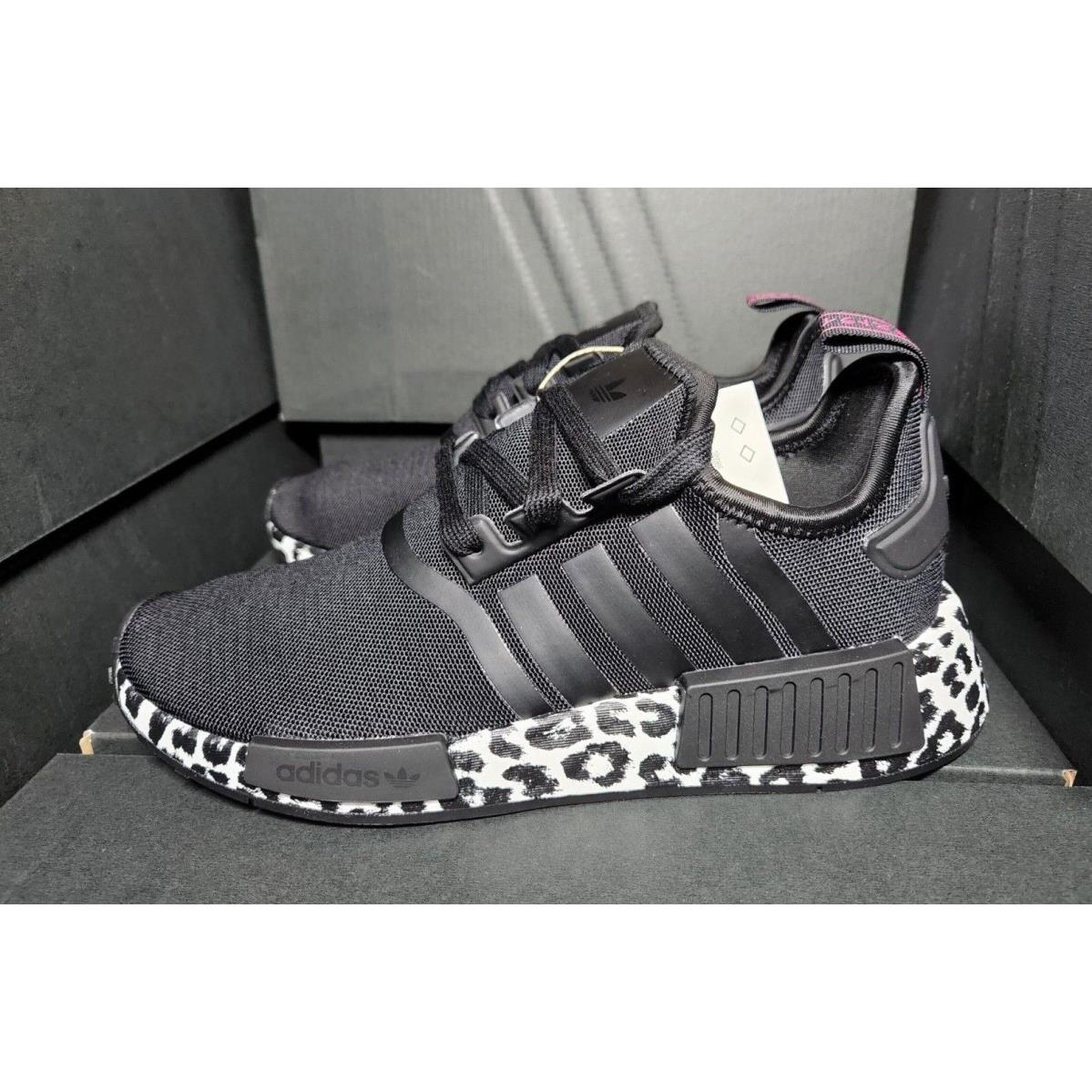 Adidas Nmd R1 Boost Leopard Print Black White Pink Women`s Shoes GZ1622 Cheetah