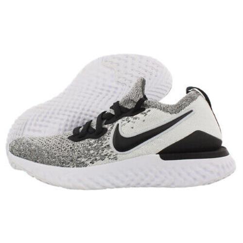 nike epic react flyknit 2 white black pure platinum