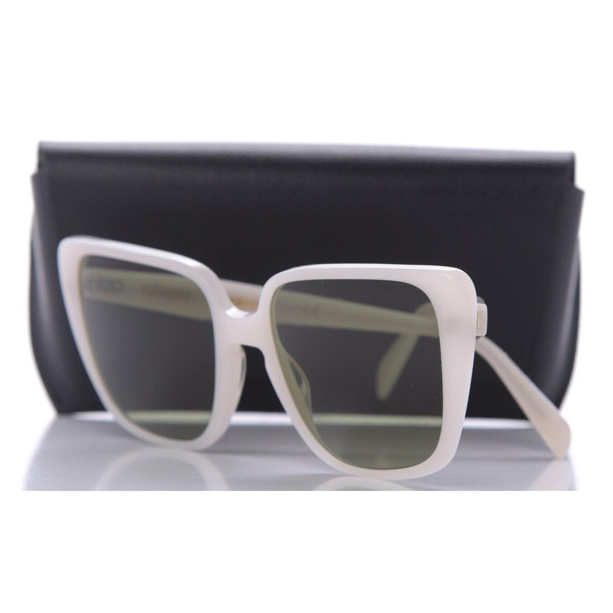 Celine CL40047I 25N Milky White/ Green Lenses Sunglasses 57-19