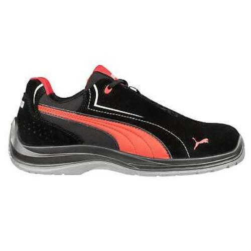 Puma Safety Mens Touring Black Suede Low Slip Resistant Composite Toe Work Shoes
