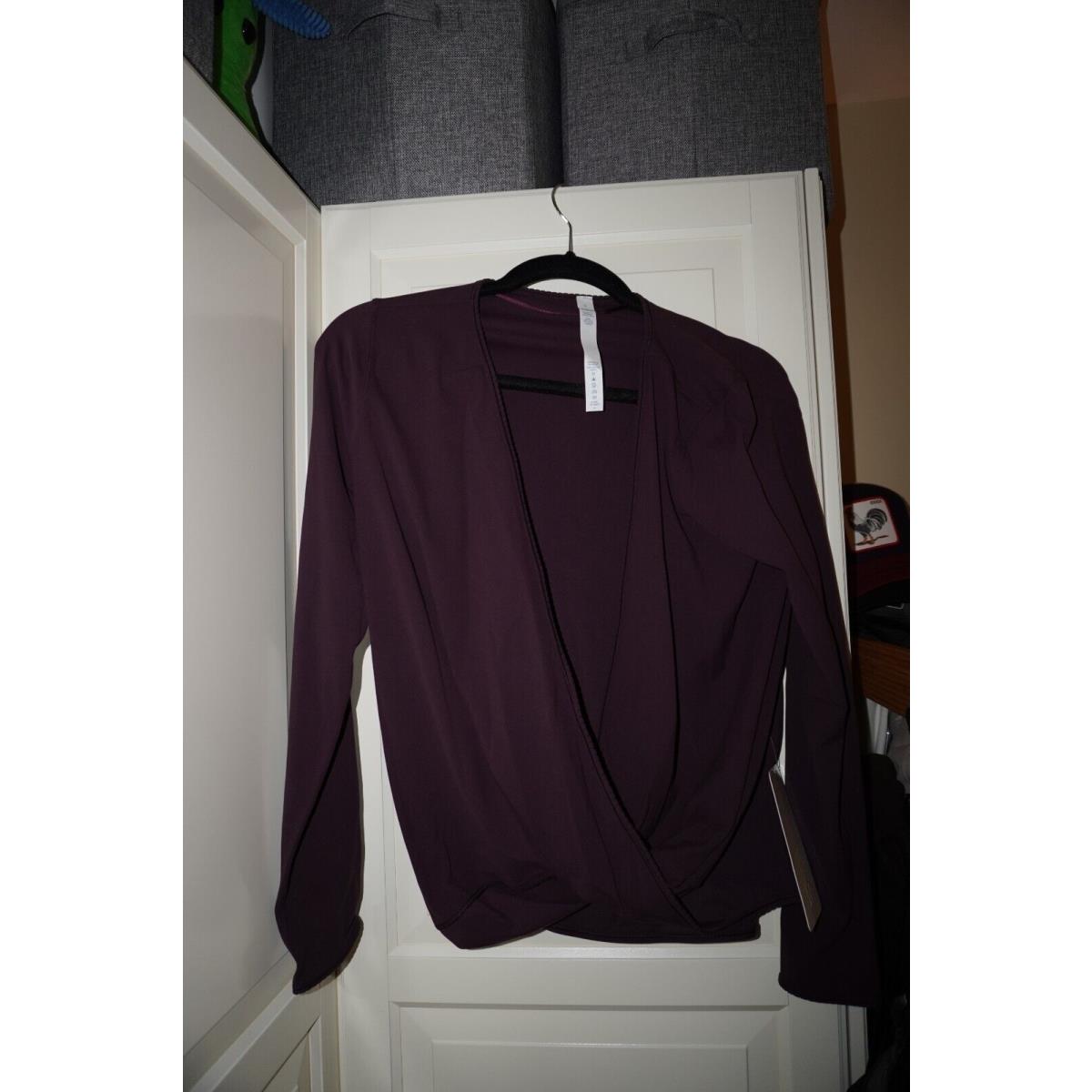 Lululemon Rare Full Freedom Long Sleeve Black Cherry Sz 6 Hard TO Find