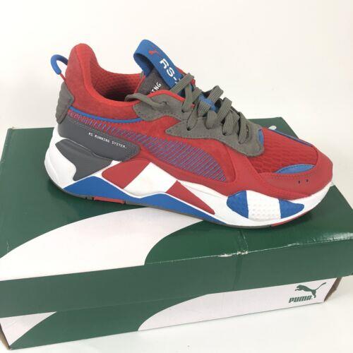 Puma Women`s Rs-x Retro Jr. Red/steel Gray/indigo Running Sneakers Shoe 7C W 8