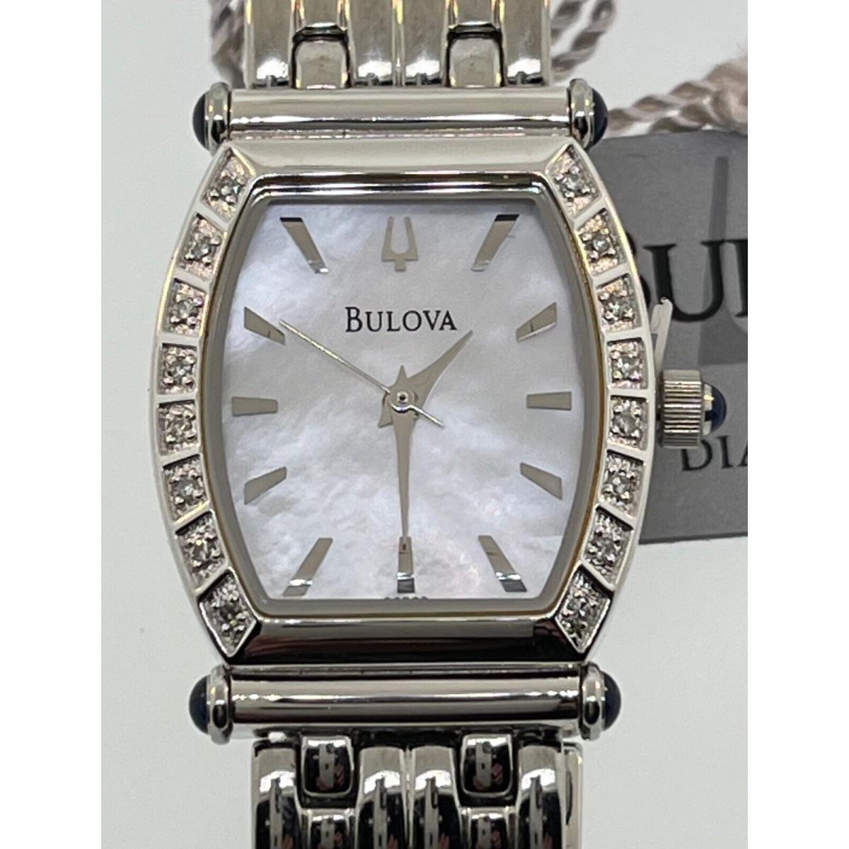 Ladies Bulova 96R39 Stainless Steel Watch with Diamonds