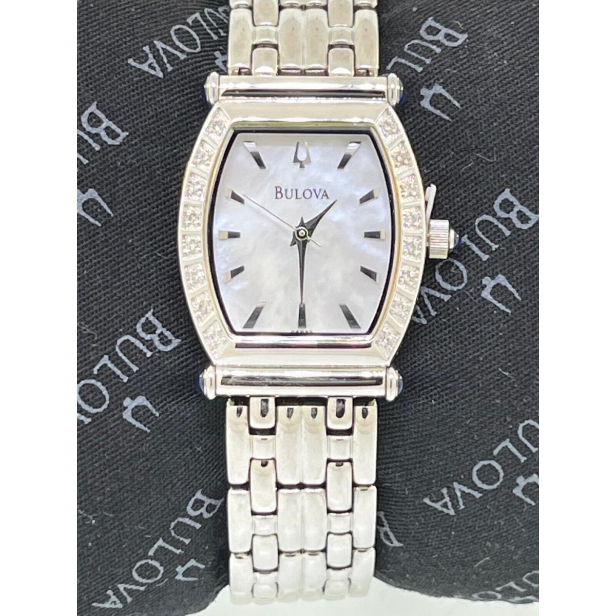 Ladies Bulova 96R39 Stainless Steel Watch with Diamonds