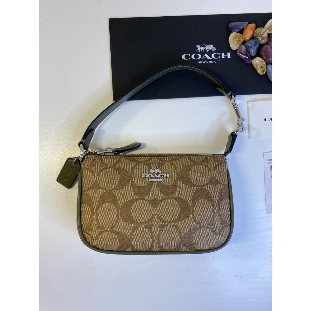 Coach Purse C4580 Khaki Nolita Signature Leather Wristlet Tote : Corner Zip  - Coach bag - 195031251818 | Fash Brands