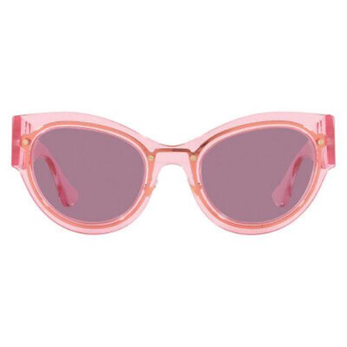 Versace 0VE2234 Sunglasses Women Transparent Pink Cat-eye 53mm ...