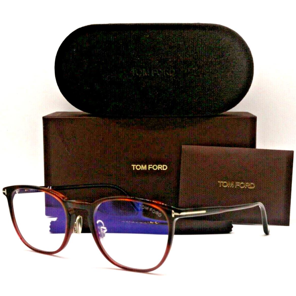 Tom Ford TF 5700-B 054 Dark Burgundy Havana Frame Eyeglasses 52-20