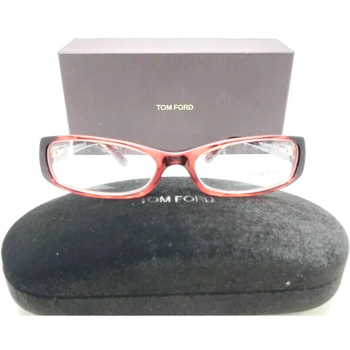 Tom Ford TF5073 799 Transparent Burgundy Eyeglasses Frame 52-17