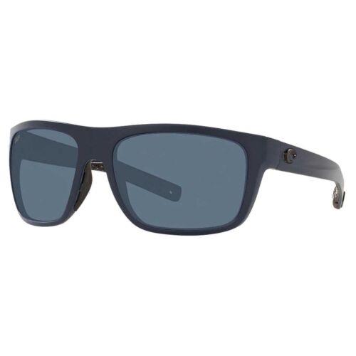 Costa Del Mar Unisex Sunglasses Broadbill Grey Lens Rectangular Frame BRB14 Ogp - Frame: Midnight Blue, Lens: Grey