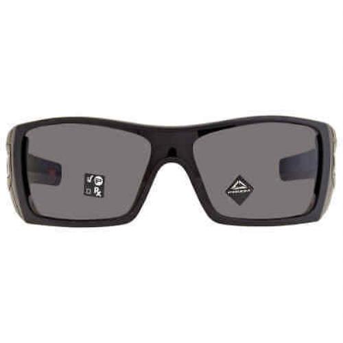 Oakley Batwolf Prizm Grey Polarized Wrap Men`s Sunglasses OO9101 910168 27 - Frame: Black, Lens: Grey
