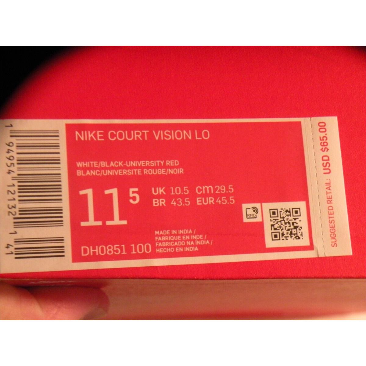 Nike shoes Court Vision - White/Red 5