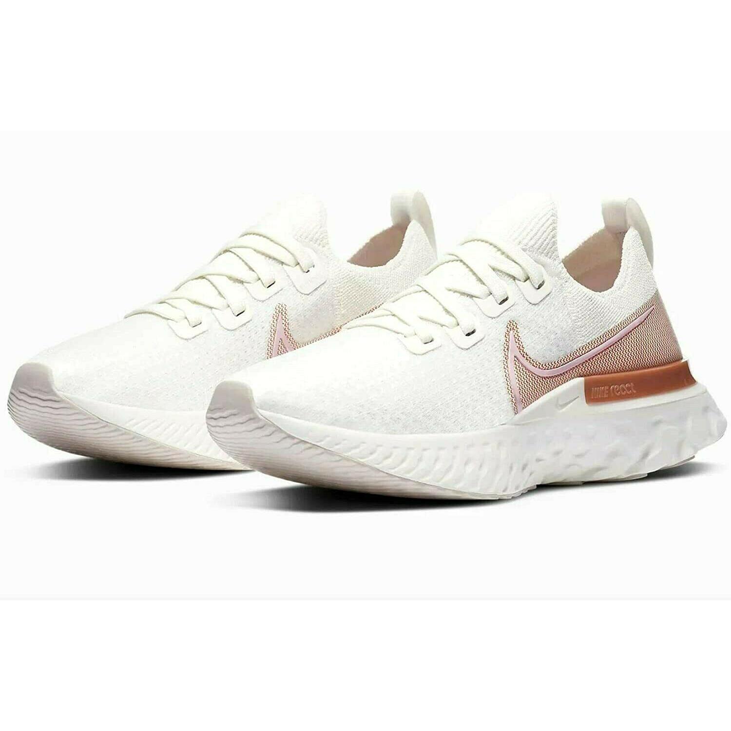 Nike React Infinity Run FK Womens Size 10 Sneaker Shoes CD4372 103 Arctic Pink