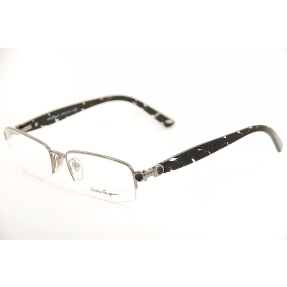 Salvatore Ferragamo 1845 502 Gunmetal 53mm Half Rim Eyeglasses RX