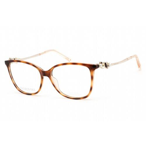 Swarovski Women`s Eyeglasses Havana Cat Eye Full-rim Frame 55 mm SK5367 056