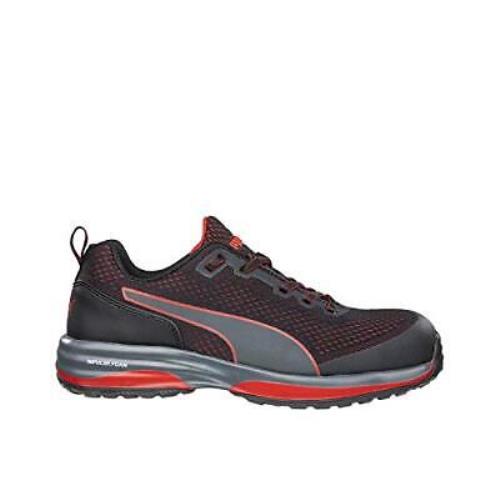 Puma Men`s Speed Work Shoes Composite Toe - 644495 Black/red
