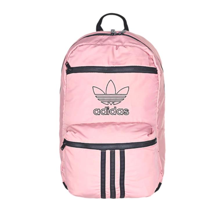 Adidas Originals National 3 Stripes Pink Gym Sports Training Backpack Bag - Pink , Gray Hardware