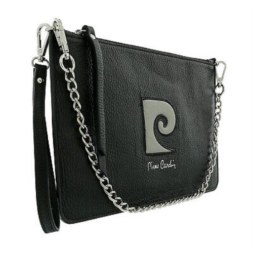 Pierre Cardin Black Soft Pouch Crossbody Bag