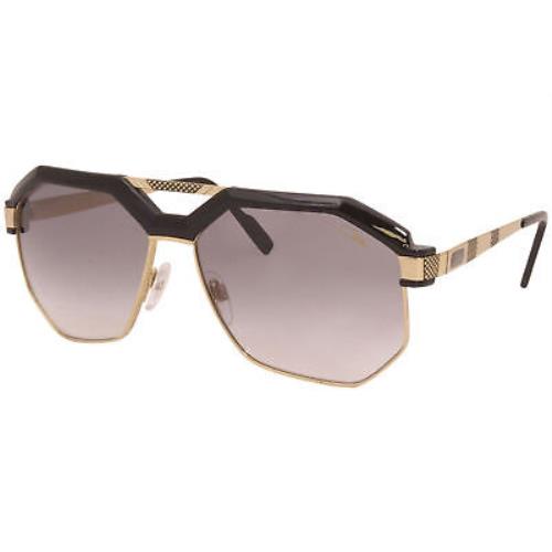 Cazal 9092 001 Sunglasses Men`s Gold-black/grey Gradient Lenses Round 62mm