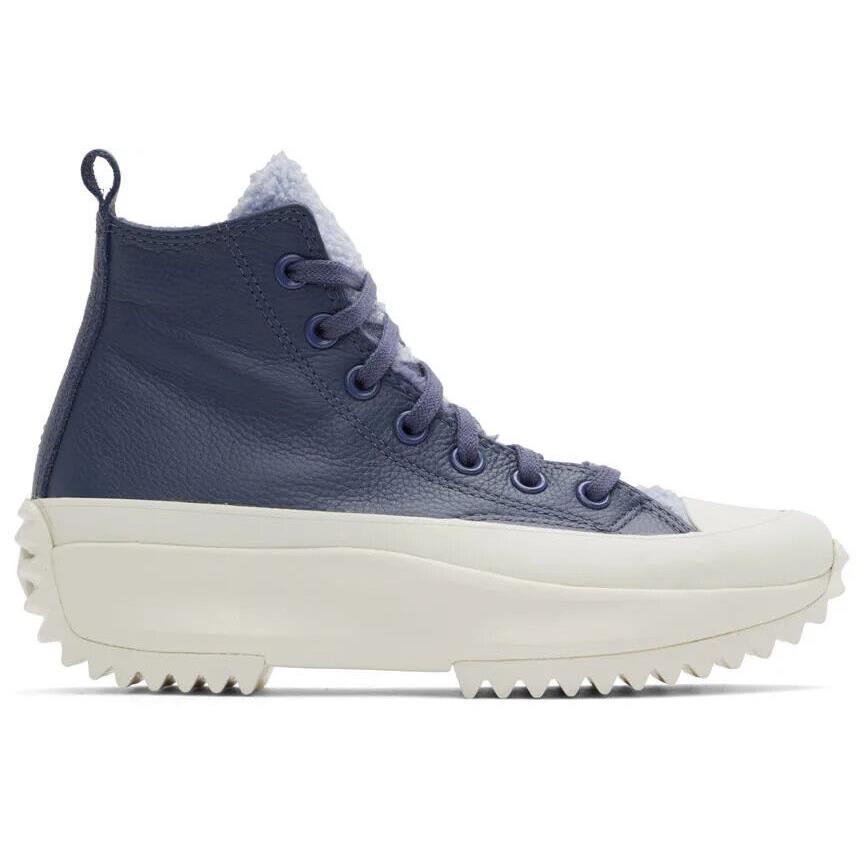 Converse Men`s Run Star Hike Hi Platform Chunky Sneakers Boots Shoes Blue
