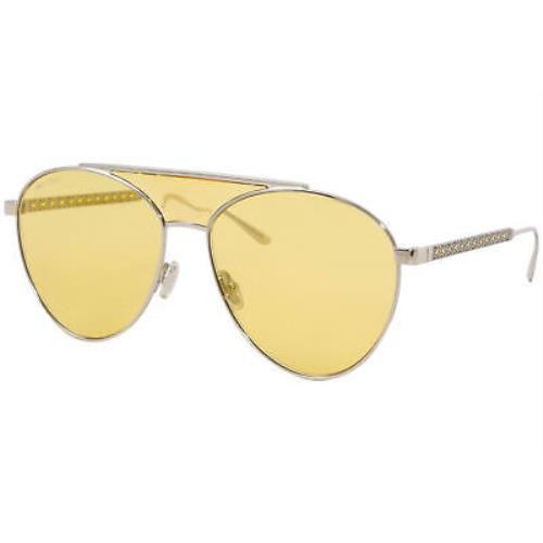 Jimmy Choo Ave/s Dygho Sunglasses Women`s Gold/yellow Lenses Fashion Pilot 58mm