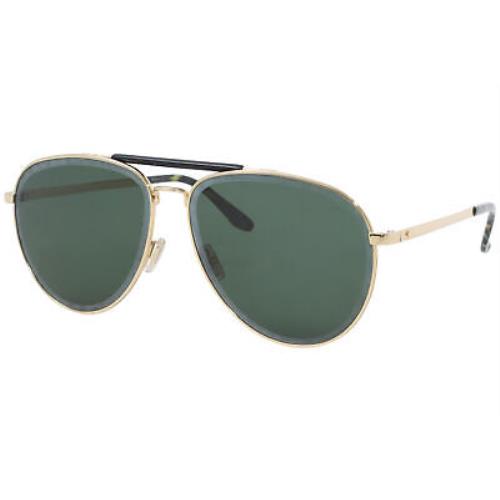 Jimmy Choo Fin/s Rhlqt Sunglasses Women`s Gold-green Havana/green Lenses 63mm