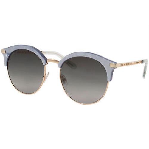 Jimmy Choo Hally/s MVU9O Sunglasses Women`s Azure-gold/blue Gradient Lenses 55mm - Blue Frame, Blue Lens
