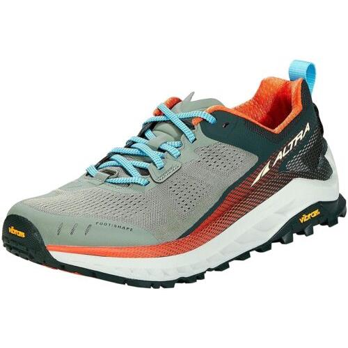 Altra Men s Olympus 4 Green / Orange Trail Running Shoes Size 10.5 D - Medium