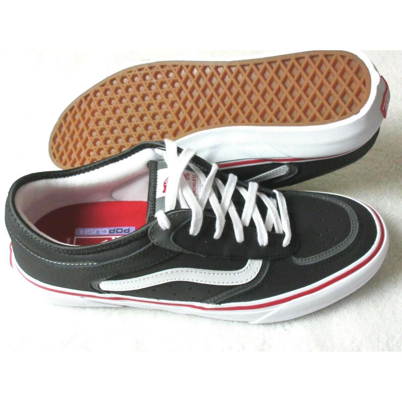 vans rowley black white