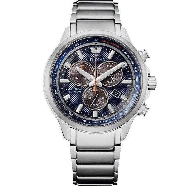 Citizen Mens Eco-drive Weekender Chrono Silver Titanium Watch AT2471-58L