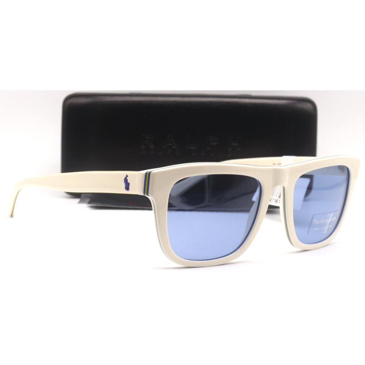 Ralph Lauren PH 4161 5830/72 Shiny White/blue Lens Authentc Sunglasses 52-20