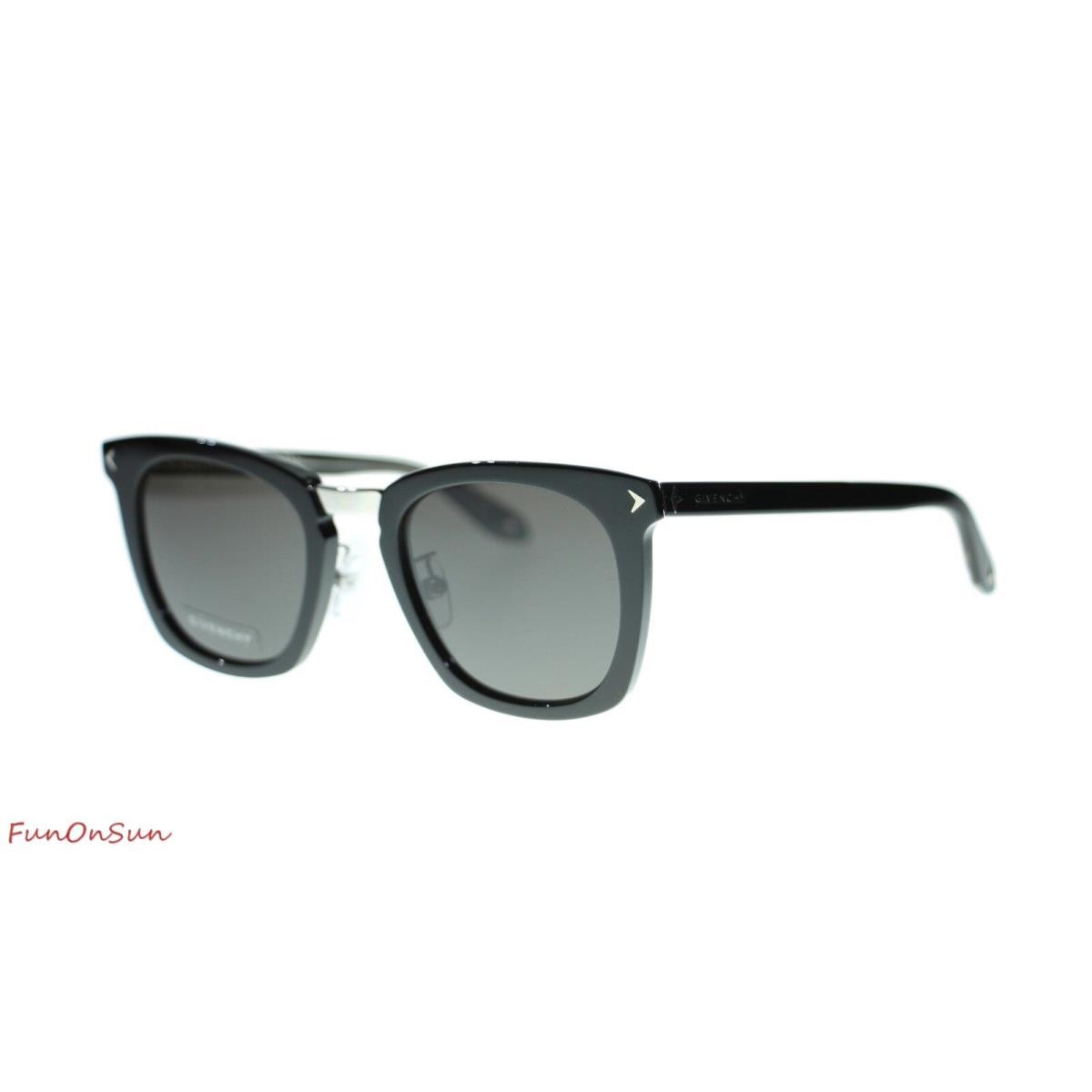 Givenchy Women`s Sunglasses GV7065 807 Black/grey Lens Square - Black Frame, Gray Lens