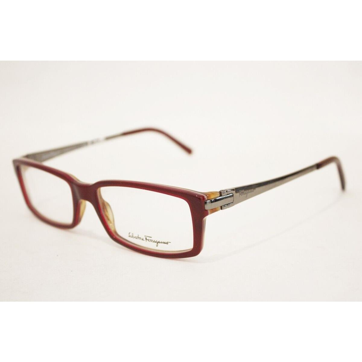 Salvatore Ferragamo 2663 Eyeglasses Frame 447 Burgundy Gunmetal 52mm Women