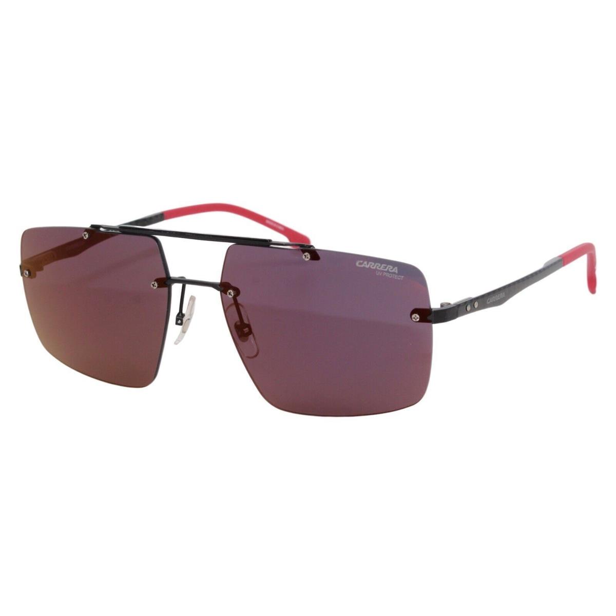 Carrera 8034 SE 0003 AO Matte Black / Red Mirror Sunglasses 61mm