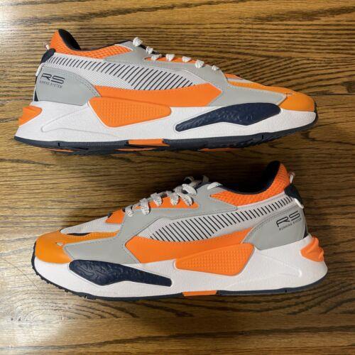 Puma Rs-z Orange Campus Low Men Casual Shoe White Orange 383645-01 