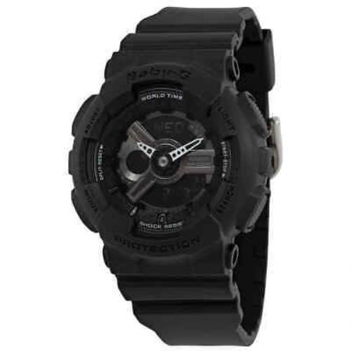 Casio Baby-g Alarm World Time Quartz Digital Black Dial Ladies Watch BA110BC1ADR