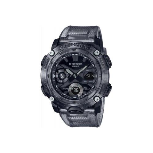 Casio G-shock GA-2000SKE-8A Black Gray Dial Transparent Resin Band Watch