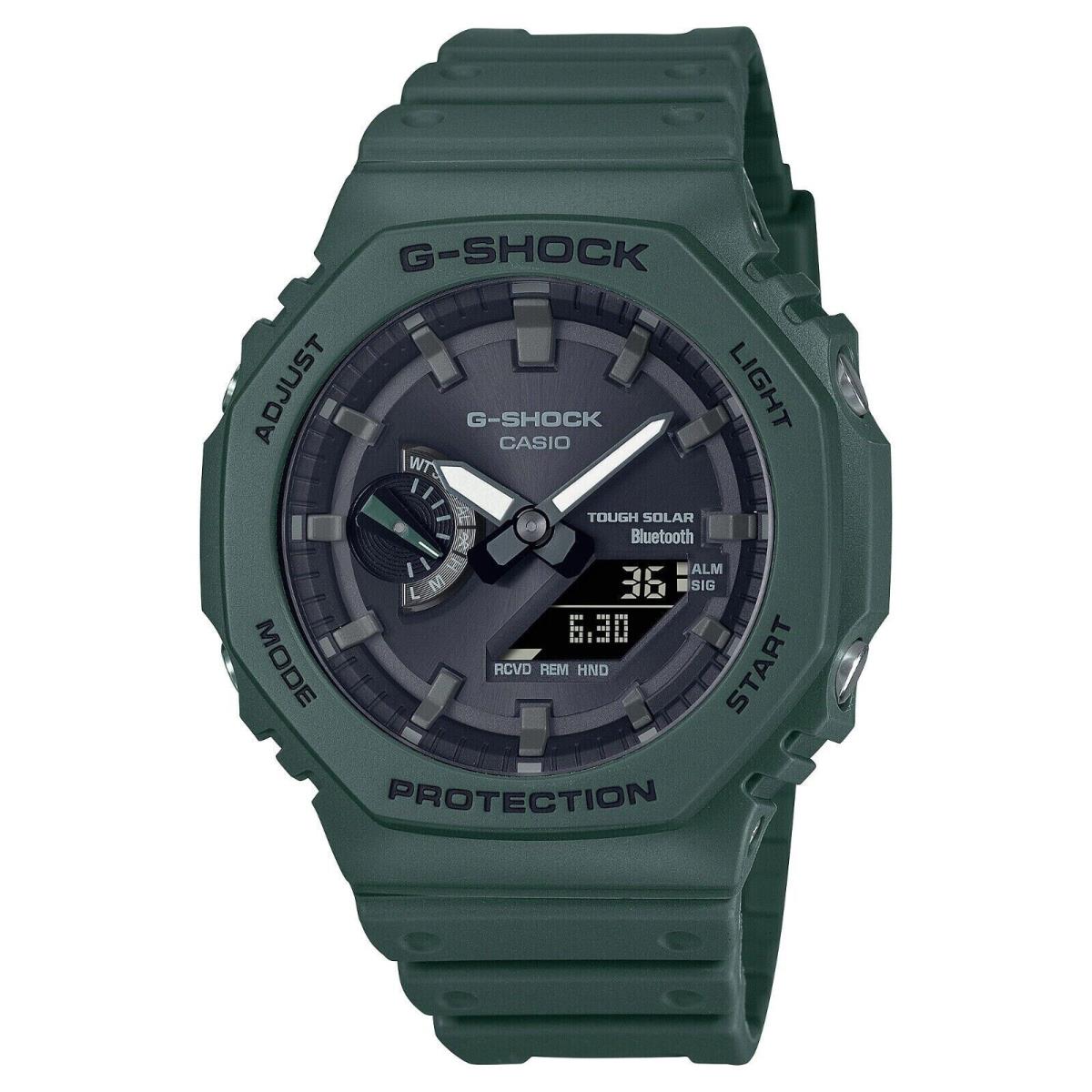 Casio G-shock Oak Connected Green Resin Strap Watch GAB2100-3A