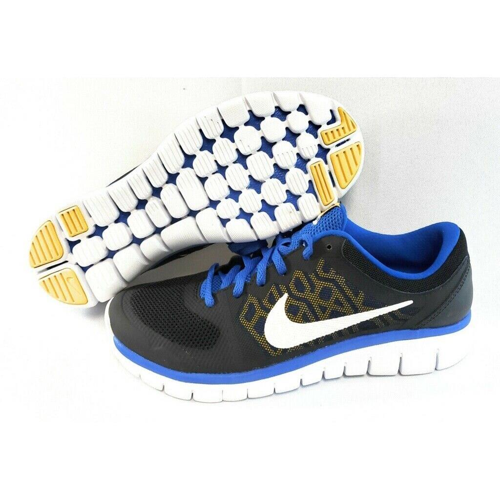 Boys Youth Nike Flex RN 724988 Black Blue White Sneakers Shoes | 883212724649 - shoes - Black | SporTipTop
