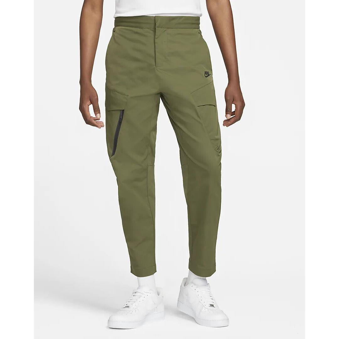 Nike Men`s 34 Sportswear Tech Essentials Woven Unlined Cargo Pants Green DH3866