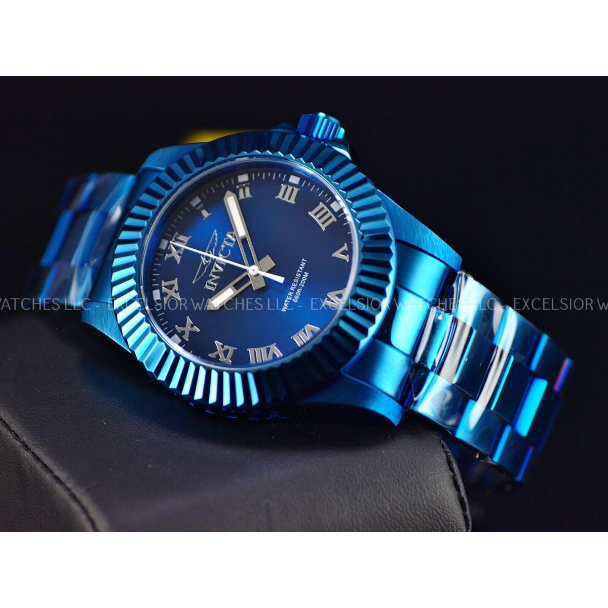 Invicta Men`s 44mm Pro Diver Quartz Blue Dial Blue Tone Stainless Steel Watch