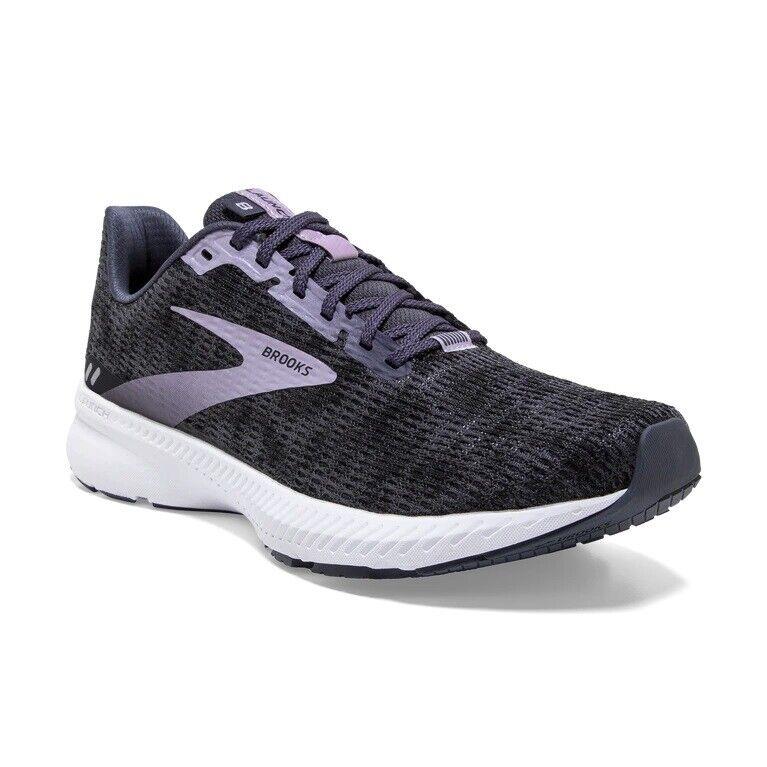 Brooks Women`s Road Running Shoes Launch 8 Lightweight Breathable Sneakers Shoes Black/Ombre/Iris
