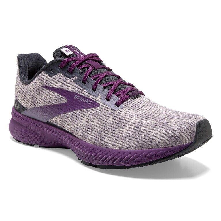 Brooks Women`s Road Running Shoes Launch 8 Lightweight Breathable Sneakers Shoes Iris/Ombre/Violet