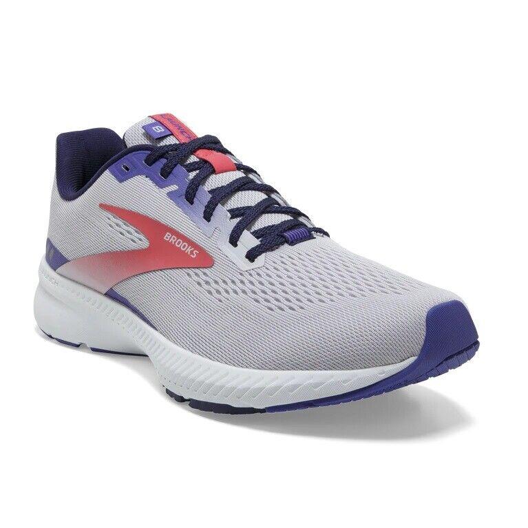 Brooks Women`s Road Running Shoes Launch 8 Lightweight Breathable Sneakers Shoes Lavender/Astral/Coral