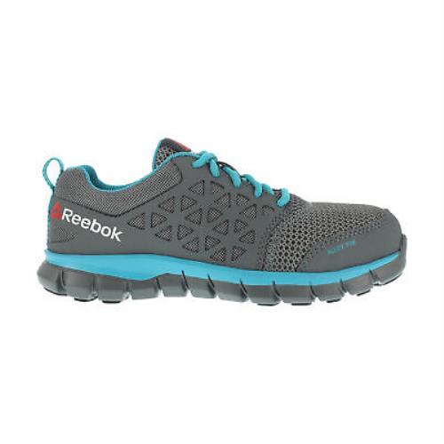 Reebok Womens Grey/turquoise Mesh Work Shoes Sublite Oxford