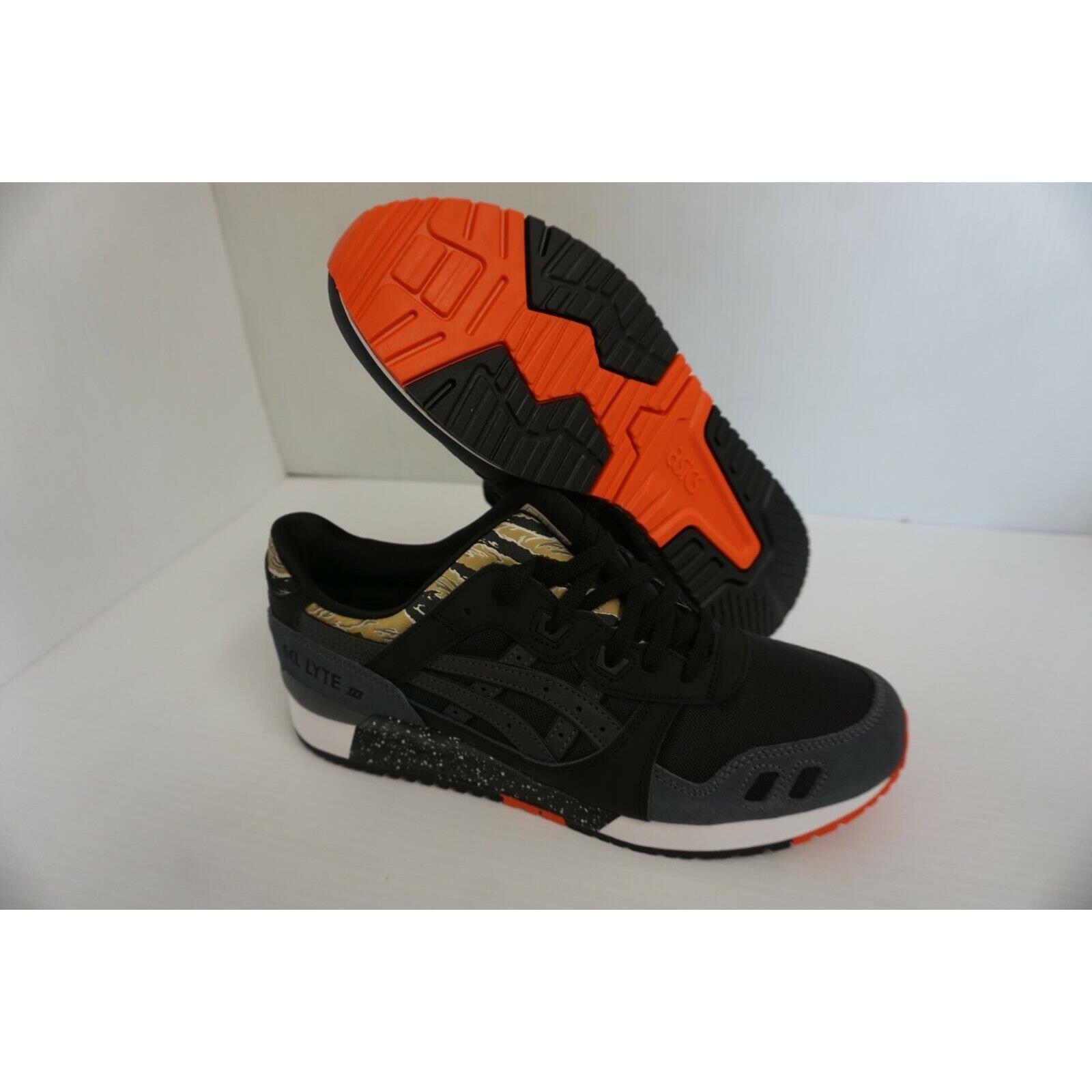 Asics Mens Gel Lyte Iii Running Shoes Tiger Black Orange Size 11.5 us
